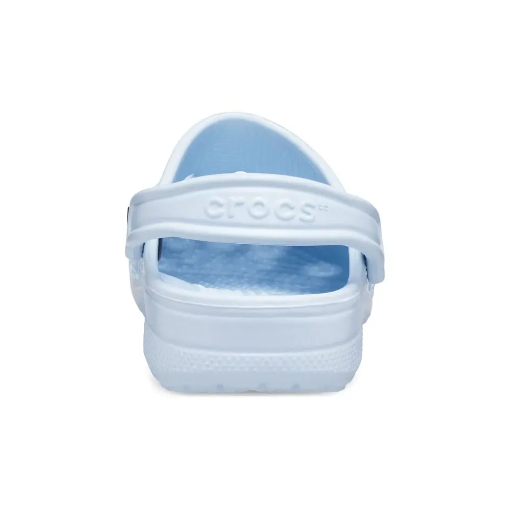 Babuche Crocs feminino azul mineral vista superior com buracos de ventilação